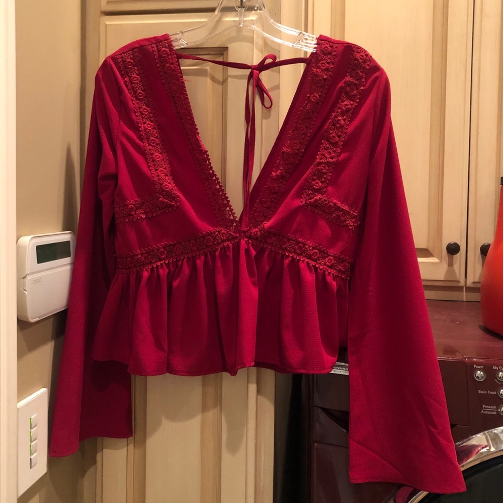 Open back shirt